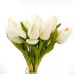 Mini Tulip, 12 Flowers, White - H19118016-W