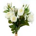 Rose, 8 Flowers, White - CH1187-W