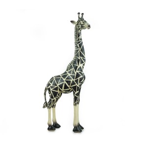 Large Resin Giraffe, Black & White - A20005