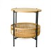 Bamboo Sidetable w/ Removable Basket, Natural-F20601