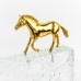 Brass Horse W/ Crystal Base - A24216