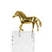 Brass Horse W/ Crystal Base - A24215