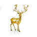 Alloy & Coloured Glaze Standing Deer, Yellow - A24217