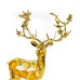 Alloy & Coloured Glaze Standing Deer, Yellow - A24217