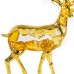 Alloy & Coloured Glaze Standing Deer, Yellow - A24217