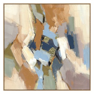 Square PS Framed Canvas Abstract Wall Art - W20025