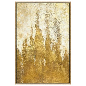 PS Framed Canvas Wall Art, Gold - W20029