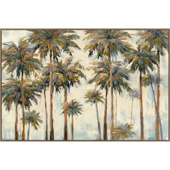 PS Framed Canvas Hand-Painted Palm Trees Wall Art - W22932S