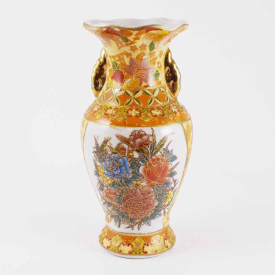 Vintage Satsuma Vase In Floral Design Decorated Porcelain Vase 6 Inch ...