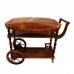 Solid Rosewood Drop Leaf Tea Trolley / Serving Cart Natural Finish LK93-000455C3