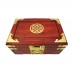 Oriental Rosewood jewelry Box with Mirror Top and Drawers for Jewels 