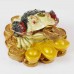 Multicolored Handmade Money Frog Sitting On Treasure And Ingots YJLB-MFG/S01