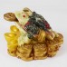 Multicolored Handmade Money Frog Sitting On Treasure And Ingots YJLB-MFG/S01