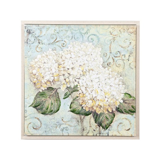 Canvas Hand-Painted Hydrangea Wall Art - HE2991