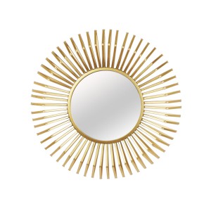 Metal Wall Mirror, Gold - M24167