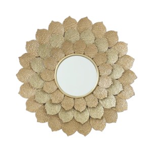 Metal Wall Mirror, Gold - M24173