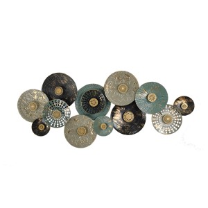 Vintage Metal Plates Wall Decor - W15658